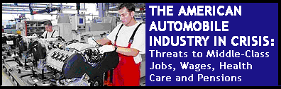 Auto worker on production line