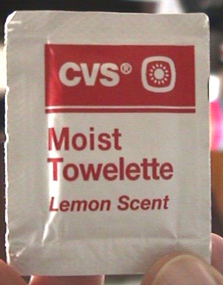 CVS brand moist towelette