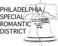 Philadelphia Special Romantic District logo with Liberty Bell